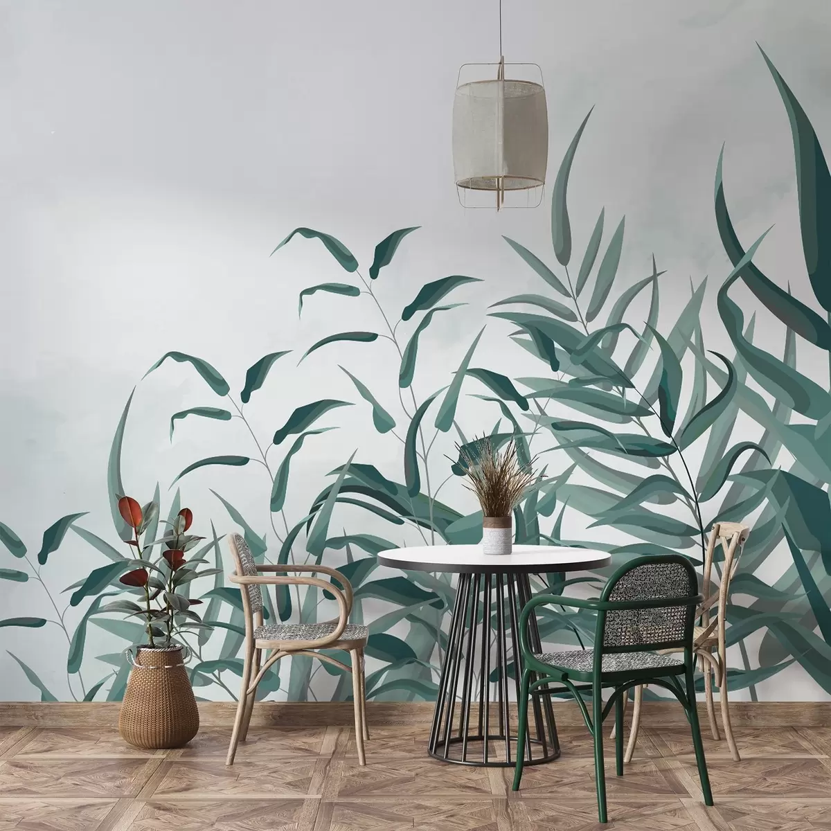 fototapet frunze verzi mari w02806v1