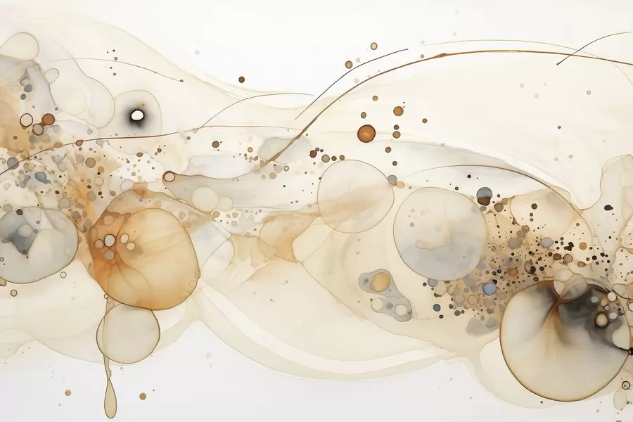 fototapet Artă abstractă cu cerneală, stil fluid, paletă de culori bej w02744