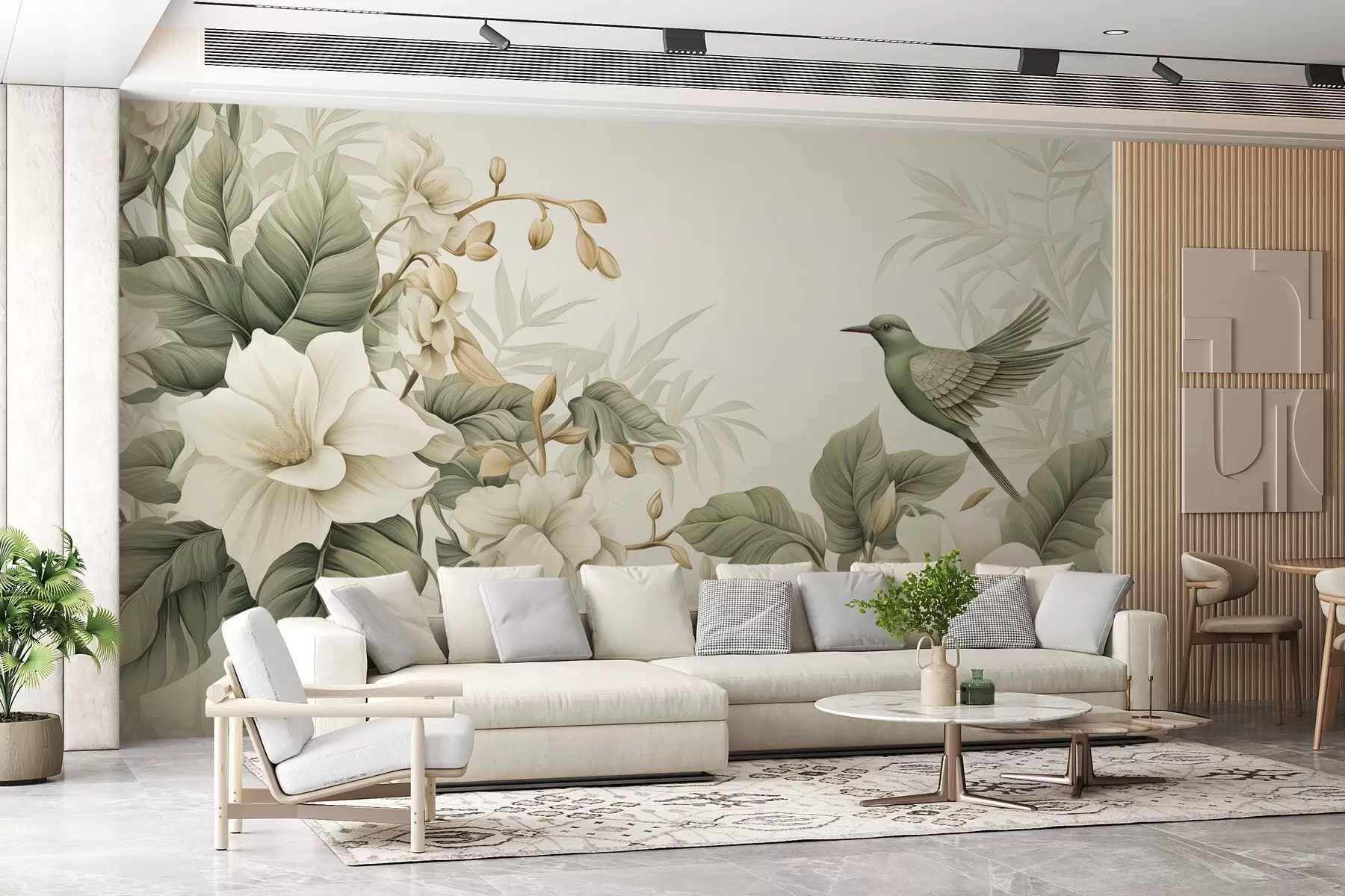 fototapet Peisaj tropical cu flori w02844
