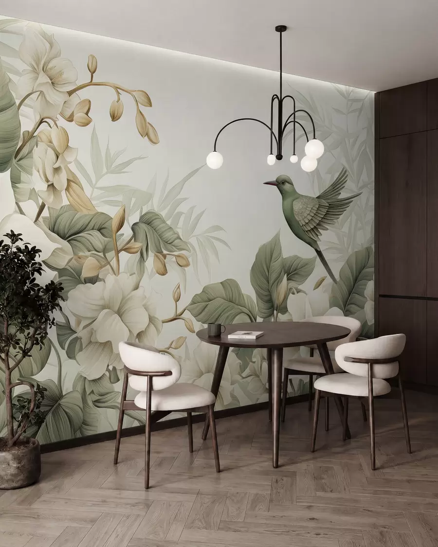 fototapet Peisaj tropical cu flori w02844