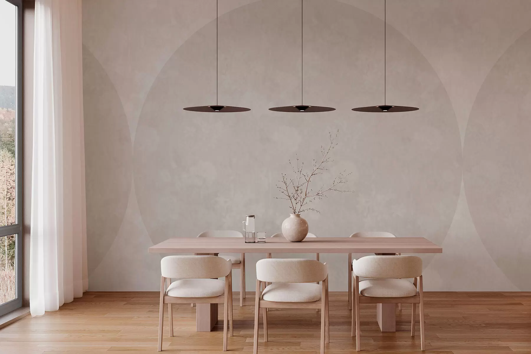 fototapet Geometrie cercuri minimaliste w02831v1