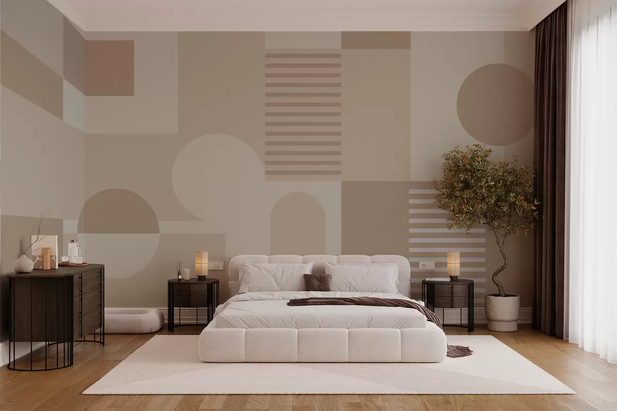 fototapet Forme geometrice în culori pastelate w02916v1