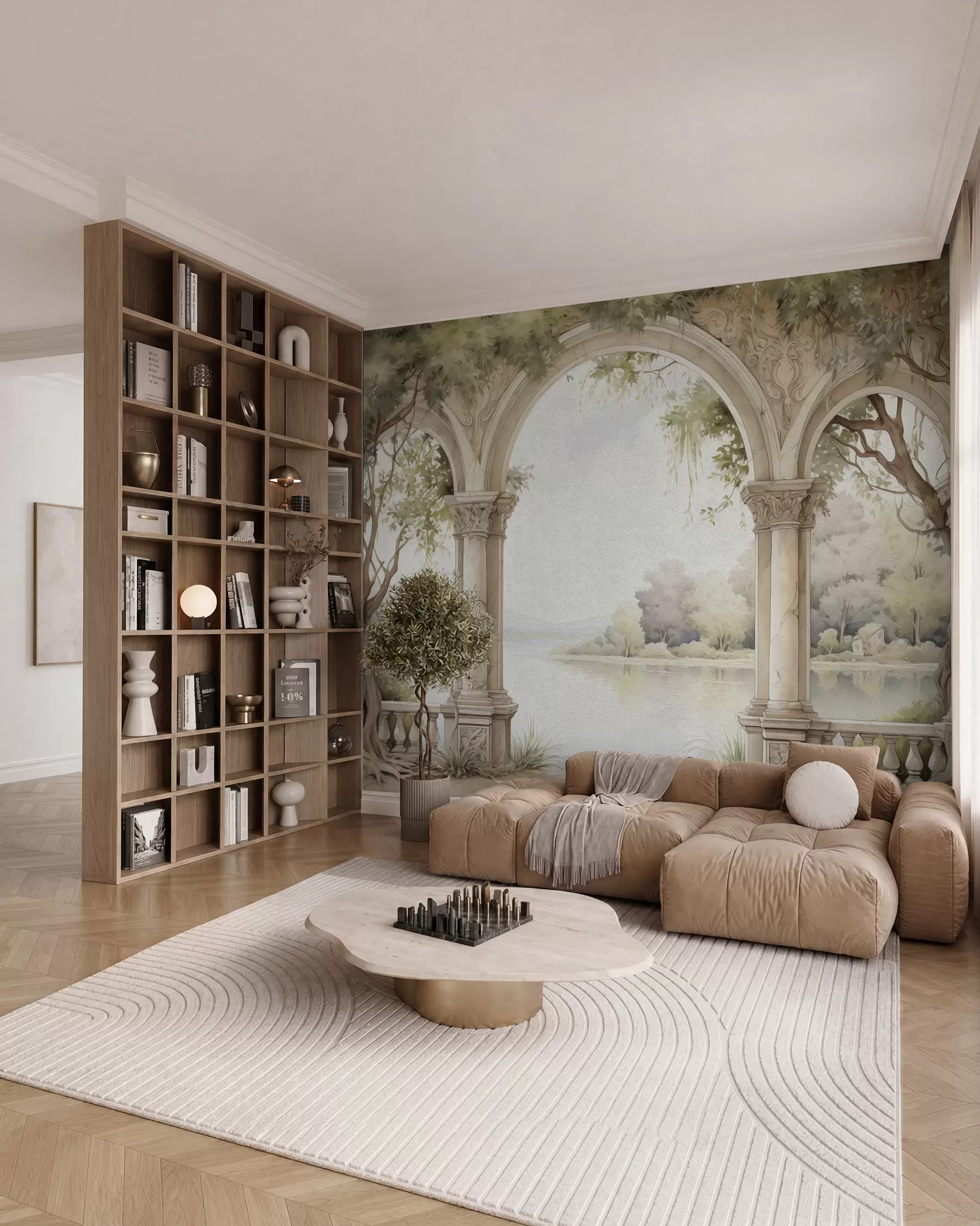 fototapet Desen în stil ulei de arc w02976