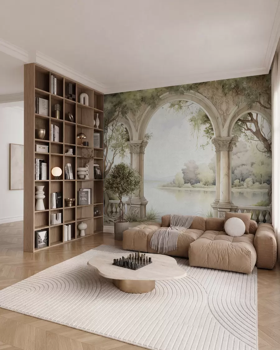 fototapet Desen în stil ulei de arc w02976