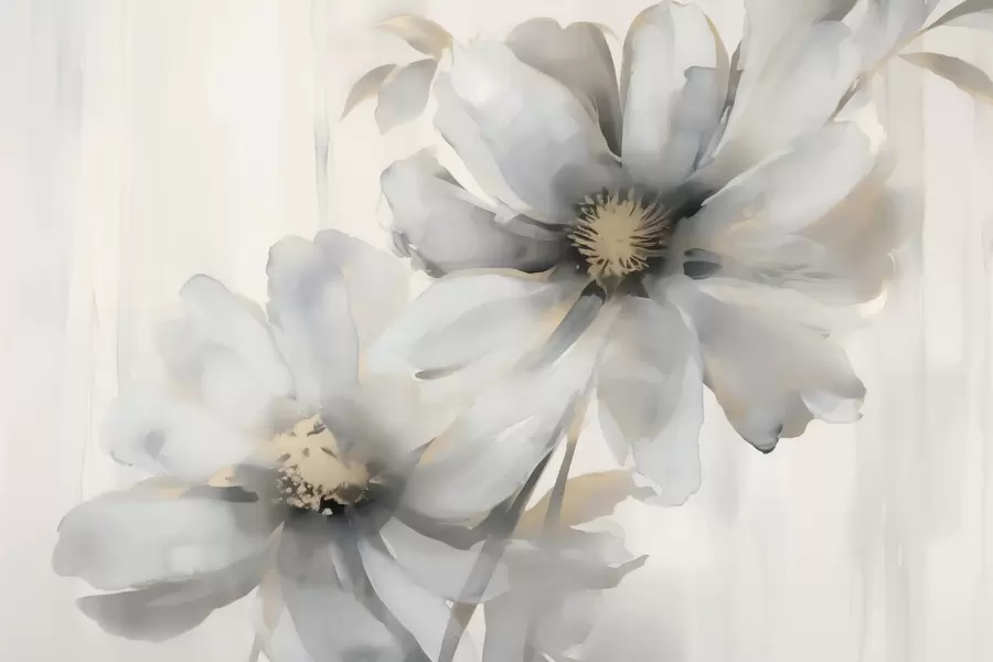 fototapet Flori mari imitație de acuarelă încețoșată w03073