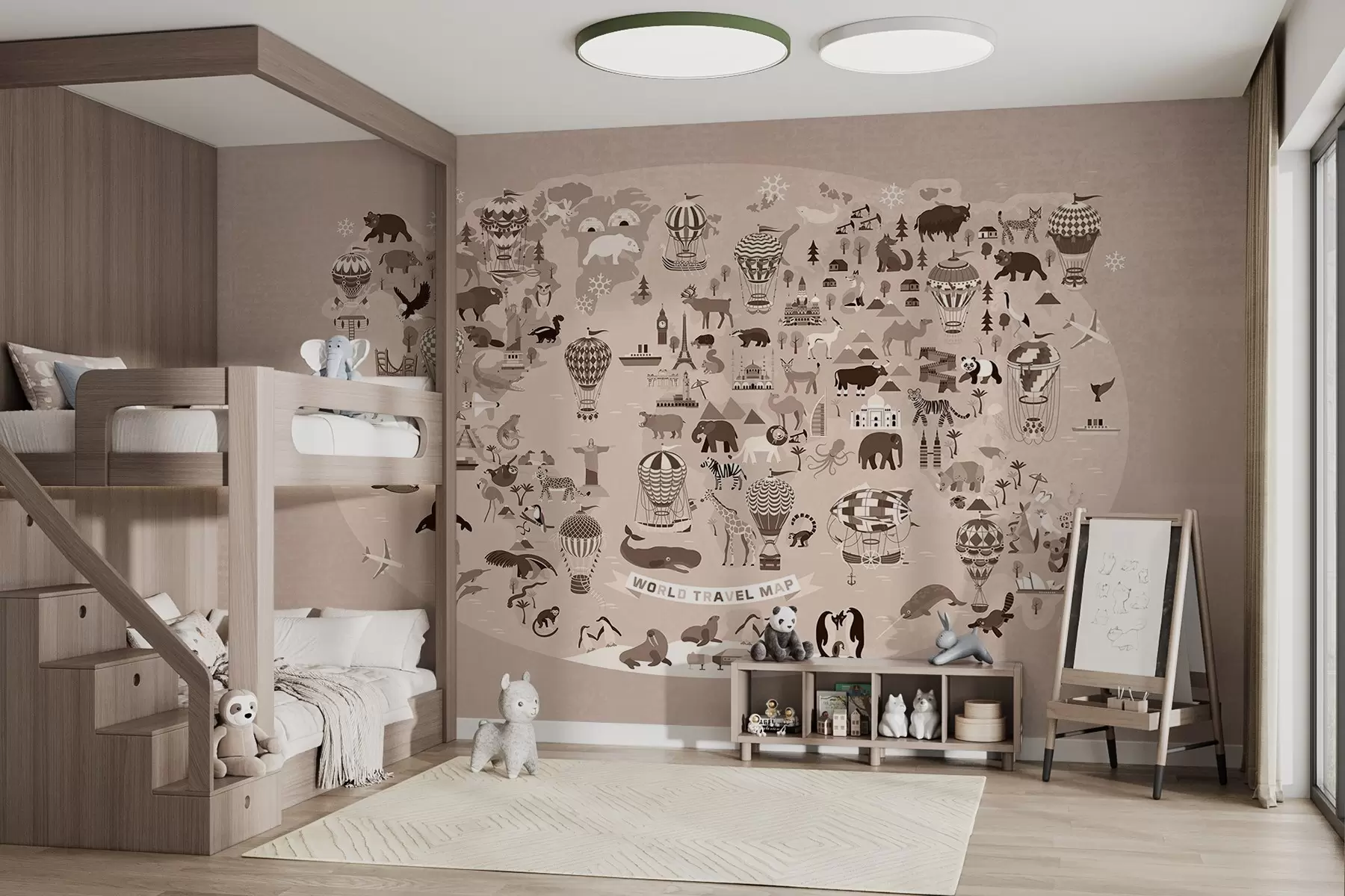 fototapet Harta de călătorie în lume w08762v1