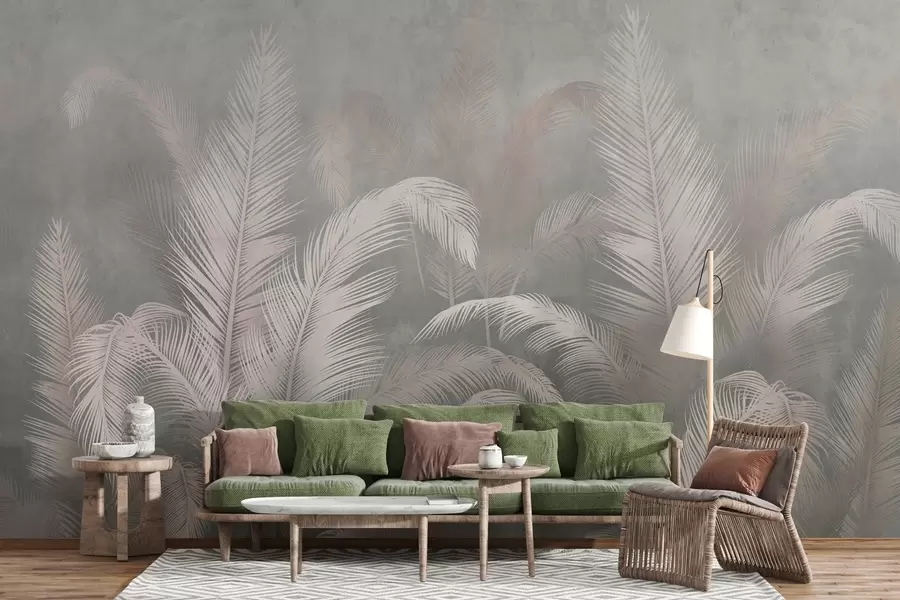 fototapet Tropical frunze de palmier în stil grunge w03250v1