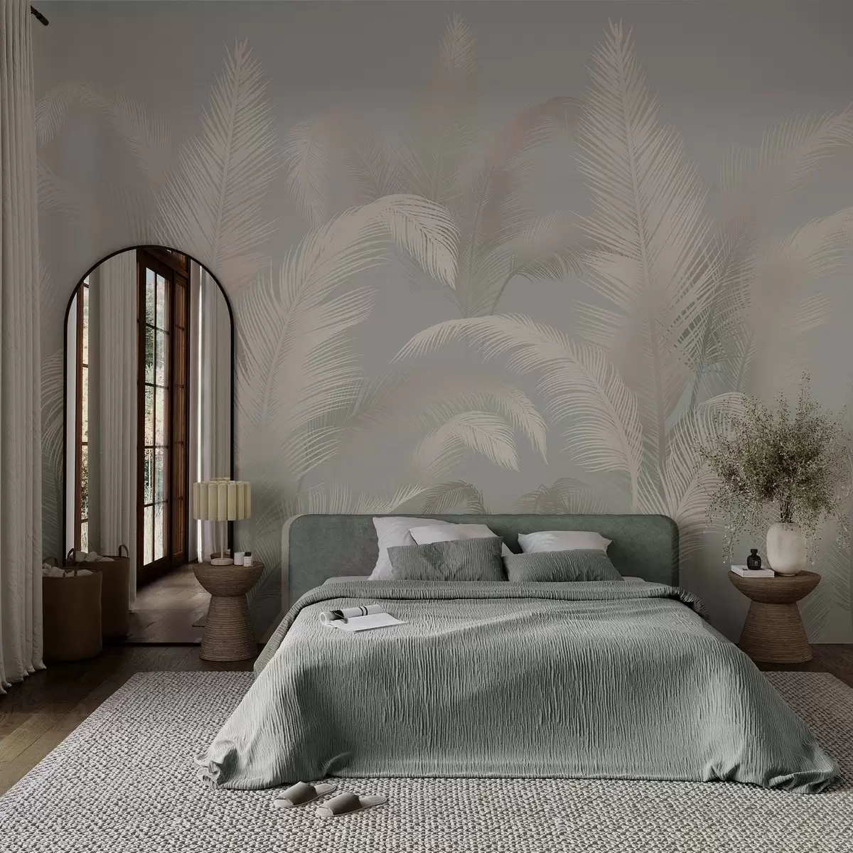 fototapet Delicate frunze de palmier tropical w03250v3