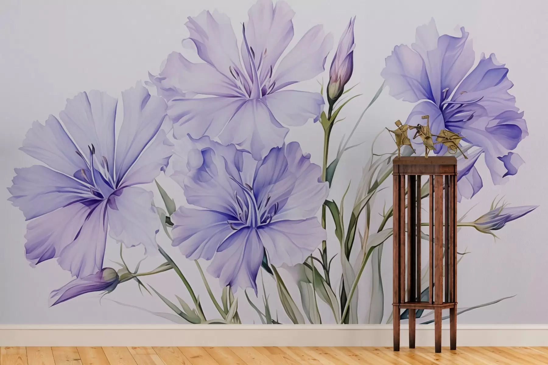 fototapet Flori sălbatice mari imitație de acuarelă w03266