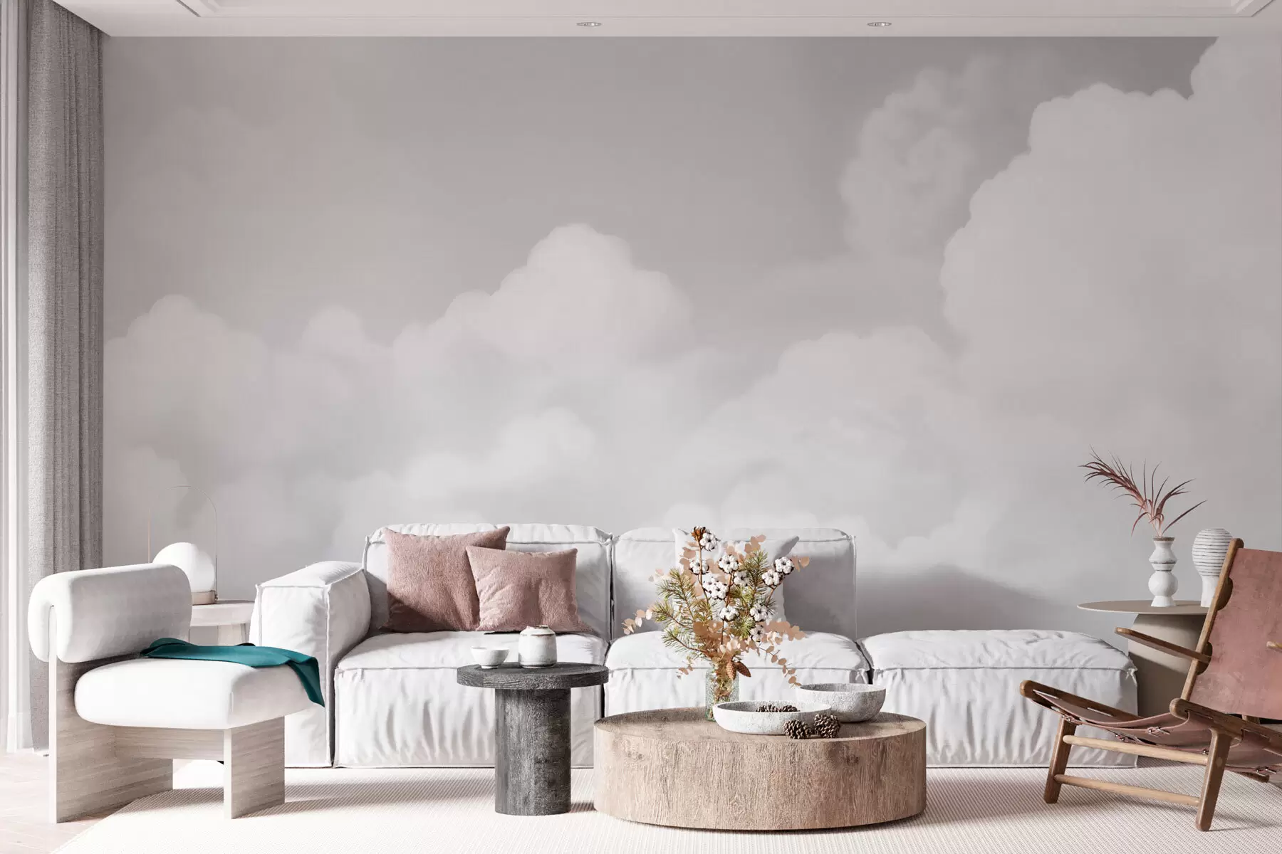 fototapet Cer gri și nori w03301v3