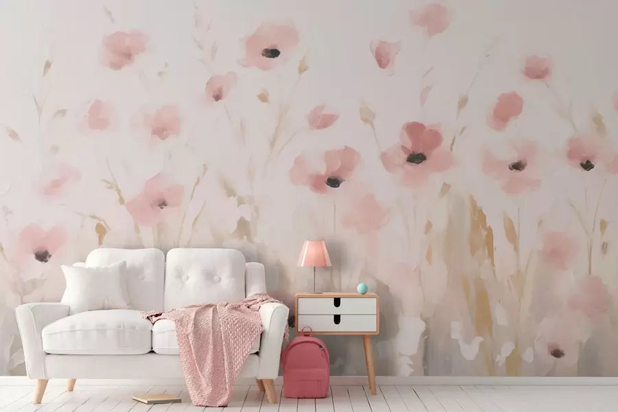 fototapet Flori mici roz w03307