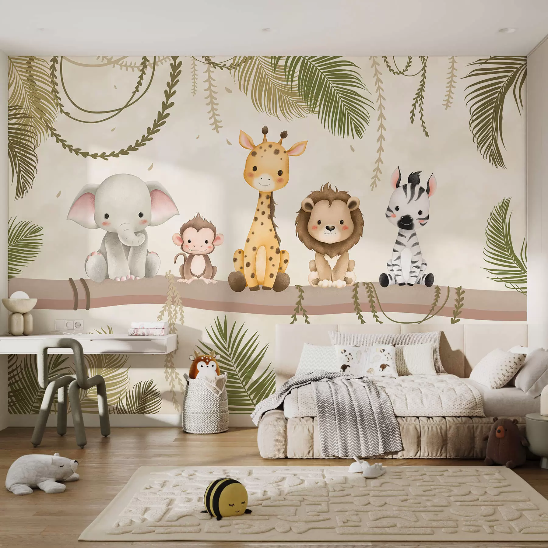 fototapet Animale tropicale drăguțe w03166