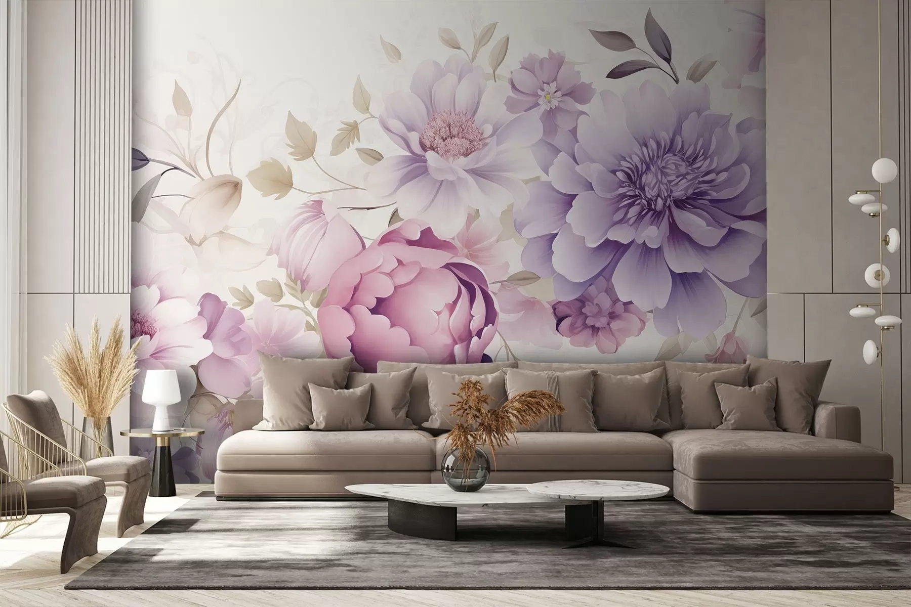 fototapet Flori mari roz w08905