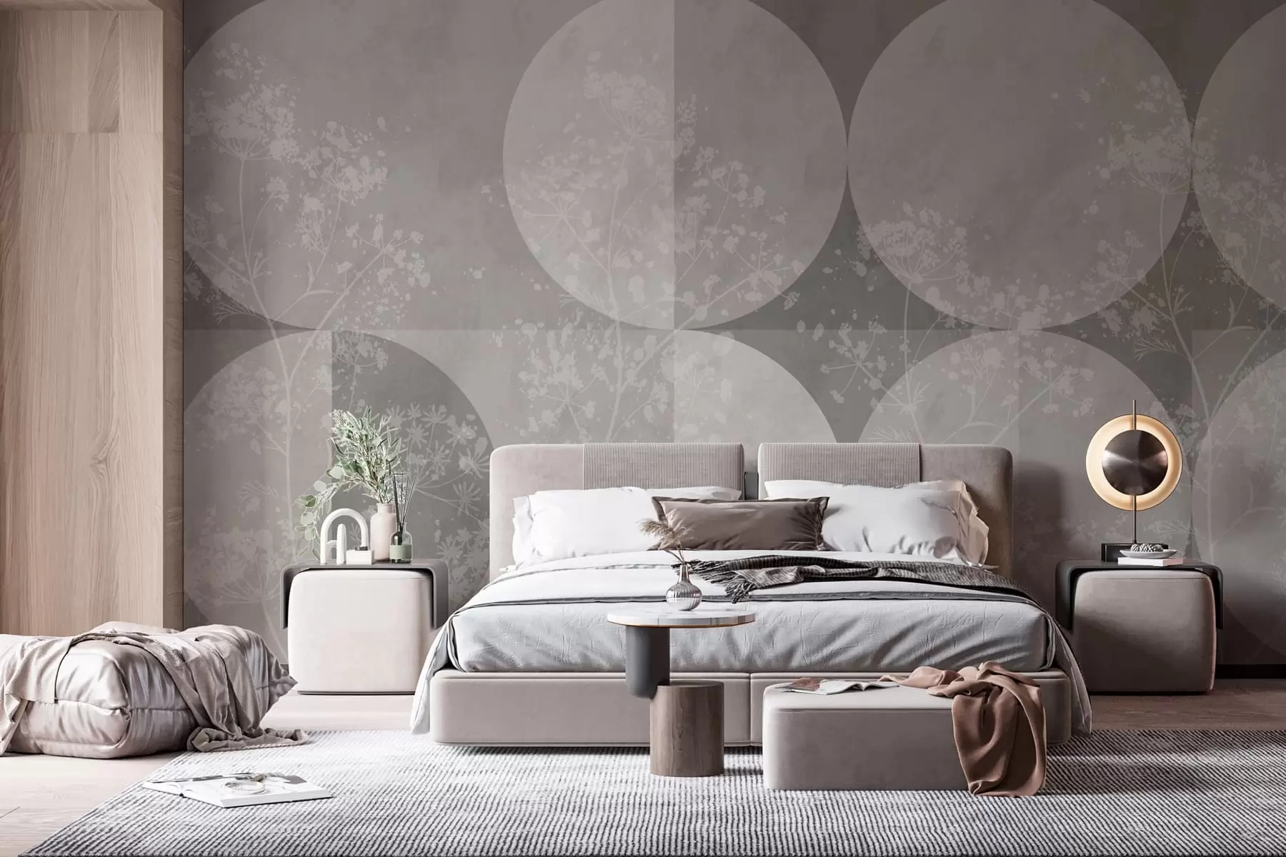 fototapet Geometrie Plante și Splashes Trend w03401v1