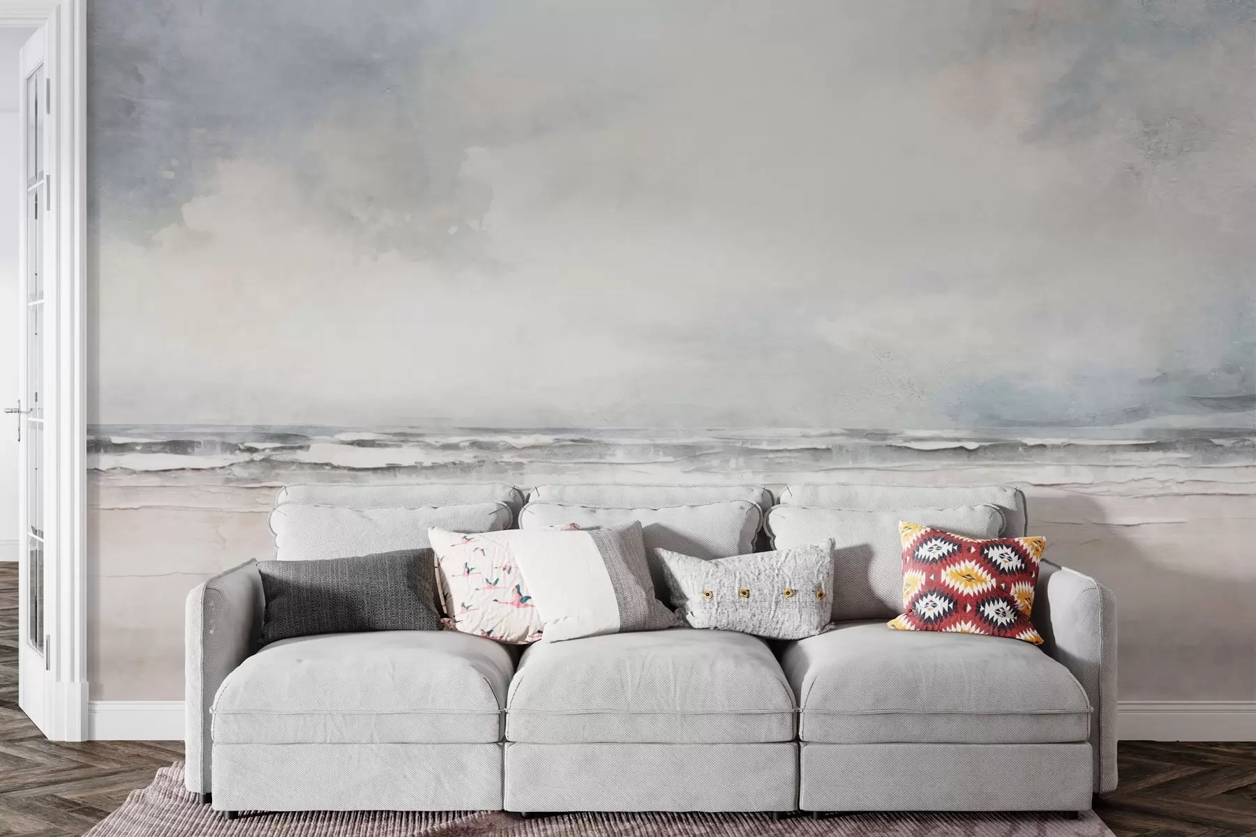 fototapet Orizont abstract de cer și mare întâlnire w03441