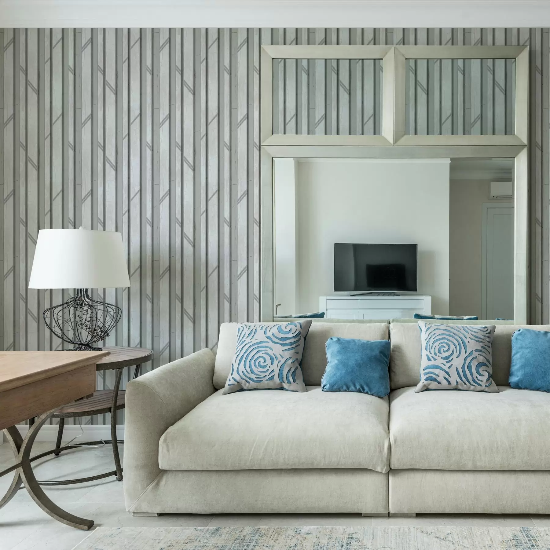 fototapet Efect de panou de lemn în culoarea gri deschis a00055