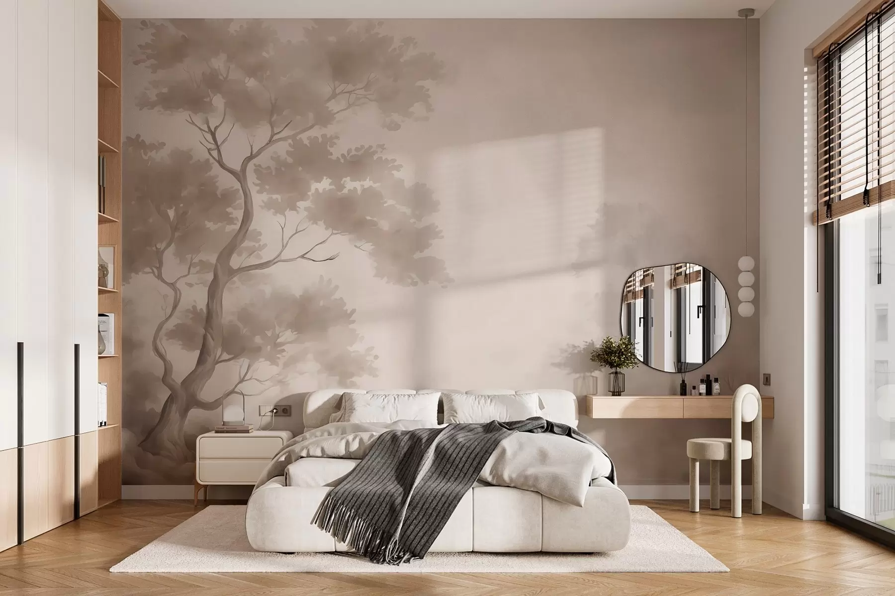 fototapet Copac imitație de acuarelă estompată w03471v1