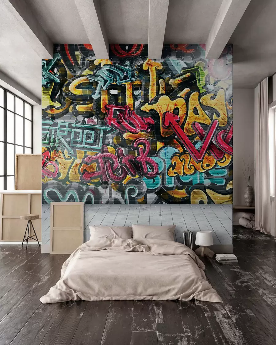 fototapet Vopsea de artă, vopsea e graffiti u56045