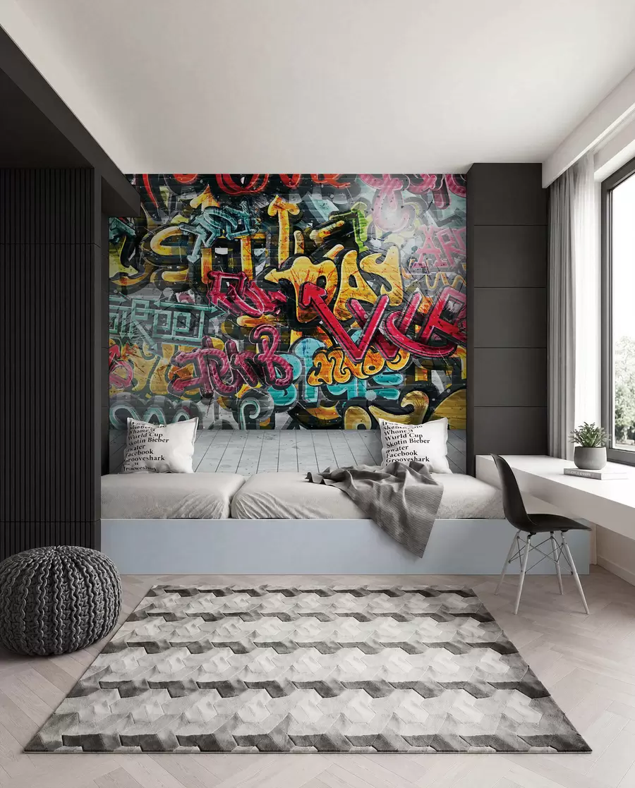 fototapet Graffiti în culori vii u56045