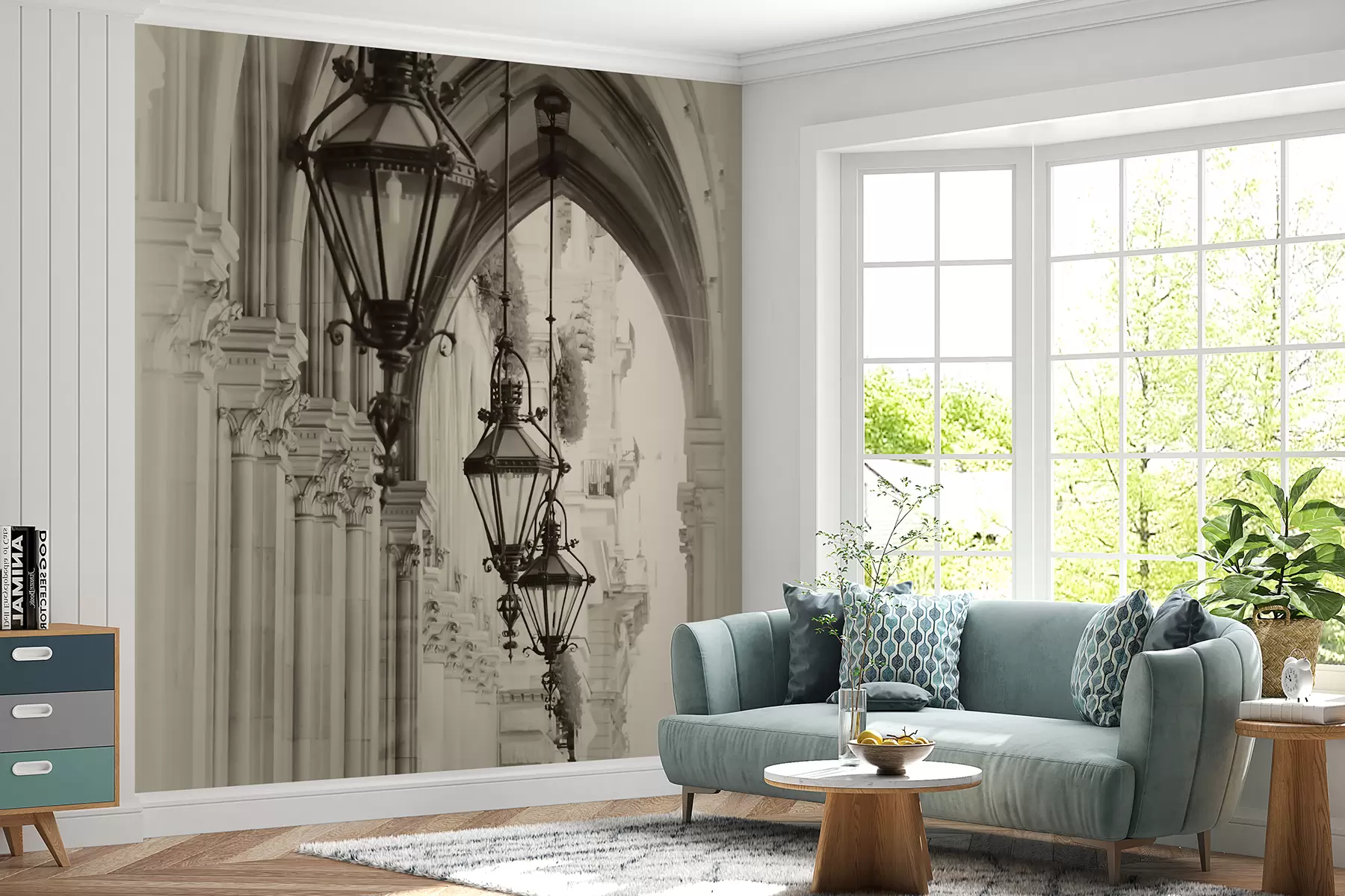 fototapet Felinar, lampă e art u57433