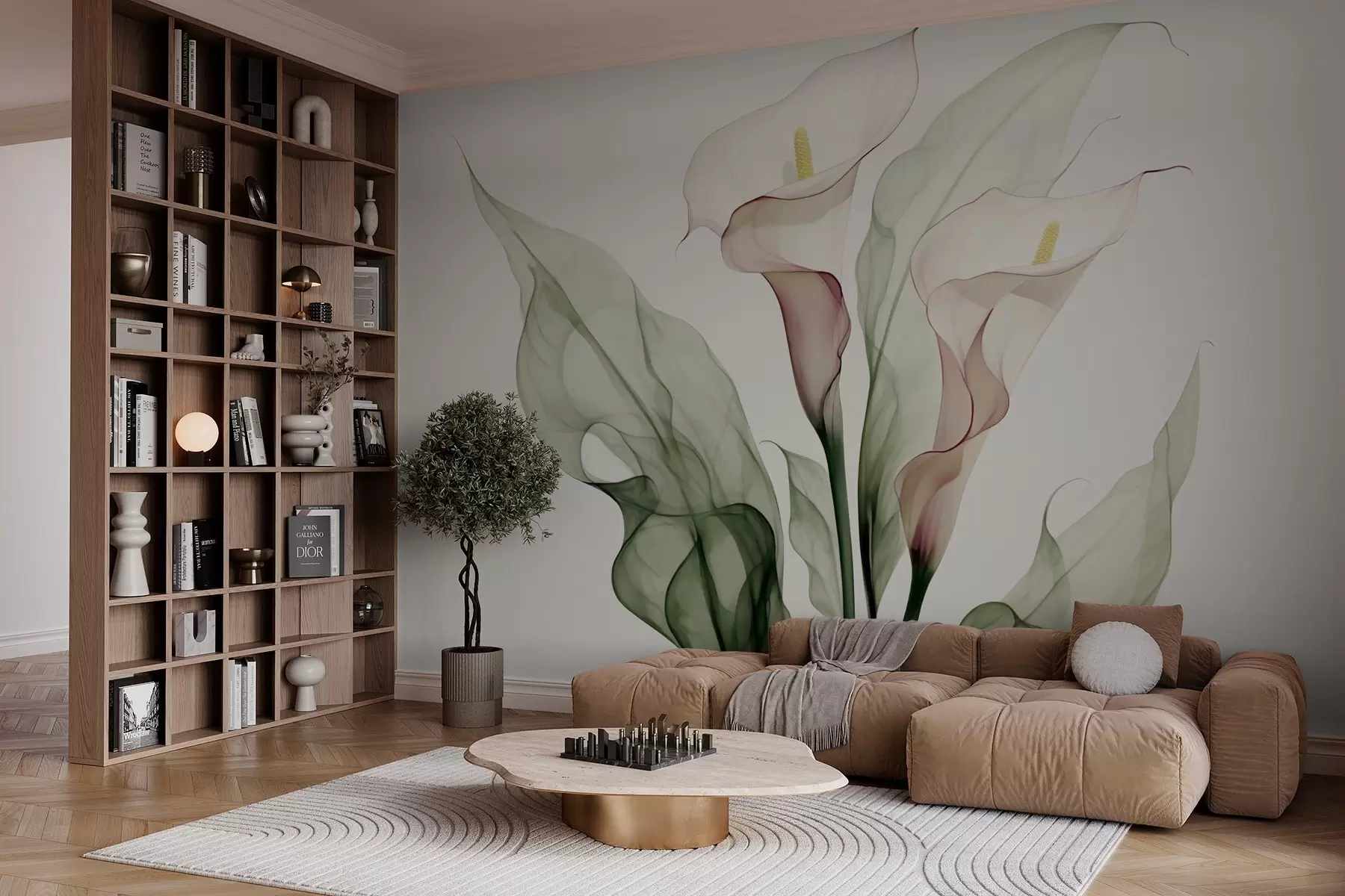 fototapet Calla crini imitație acuarelă w03566