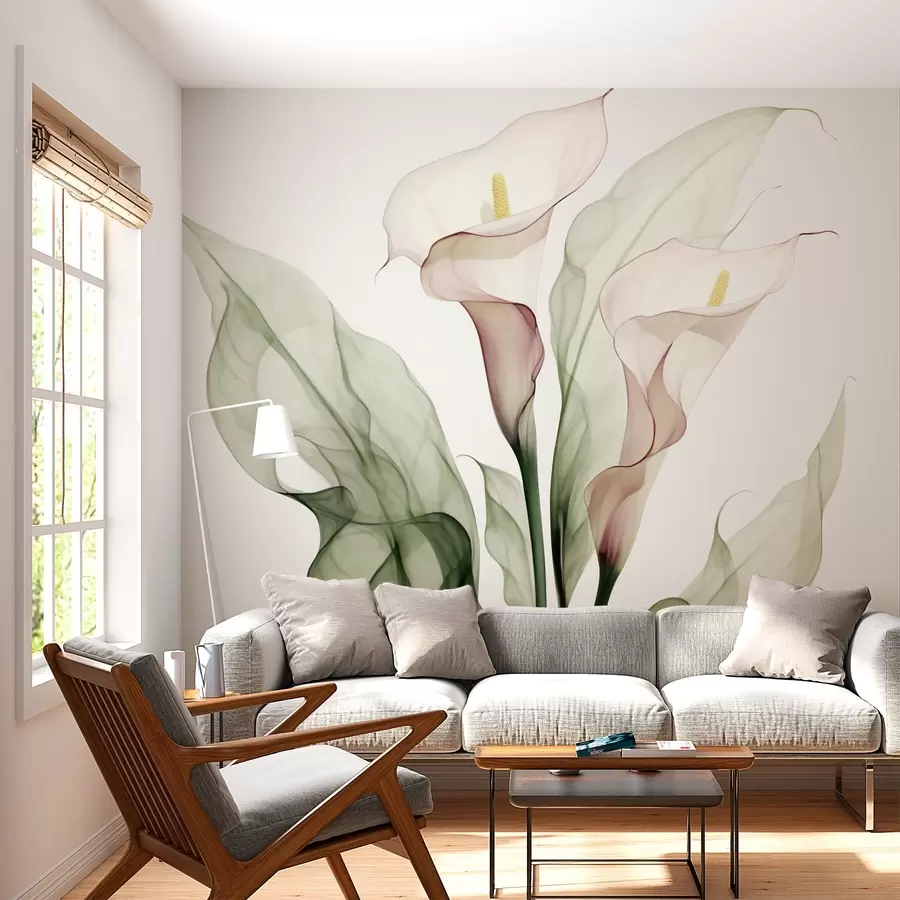 fototapet Calla crini imitație acuarelă w03566