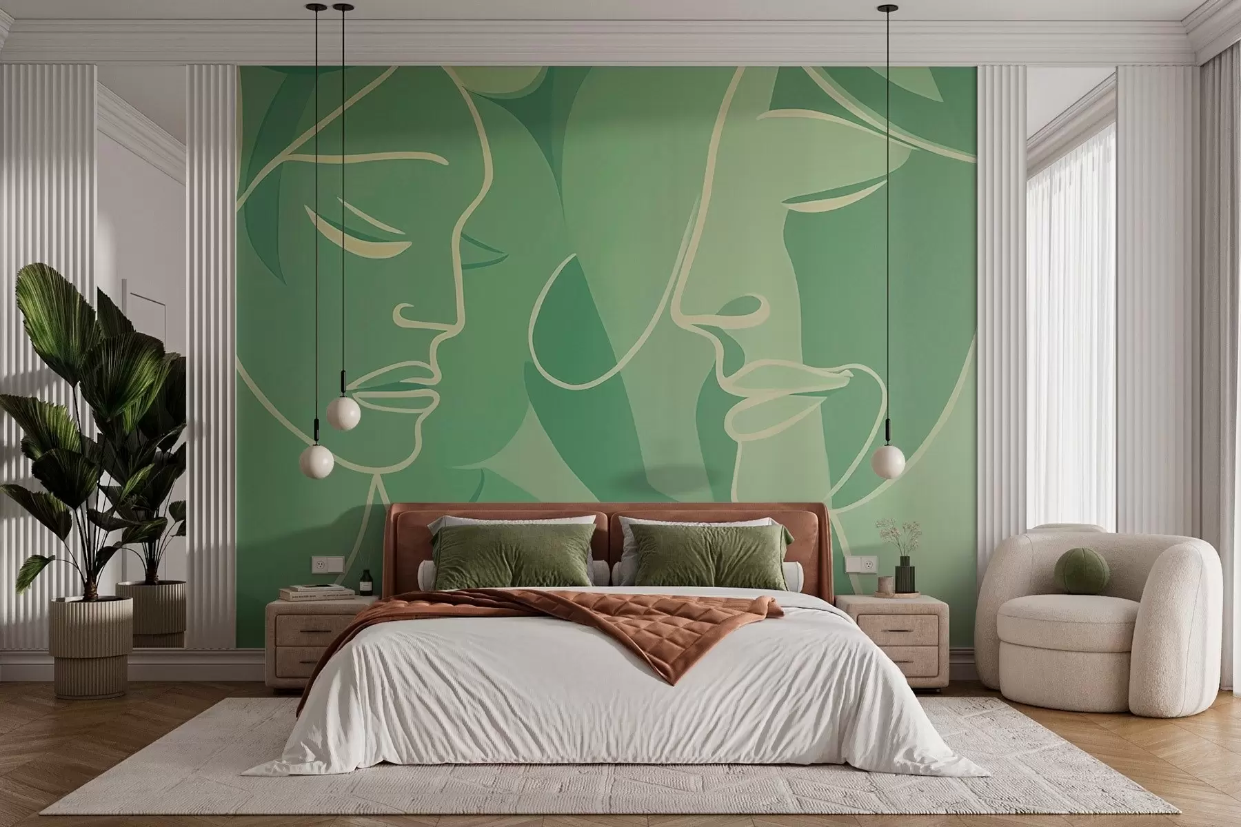 fototapet Abstractizarea fețelor w03732