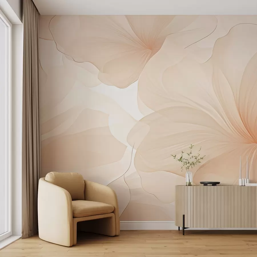 fototapet Boboci de flori mari roz moale w09032