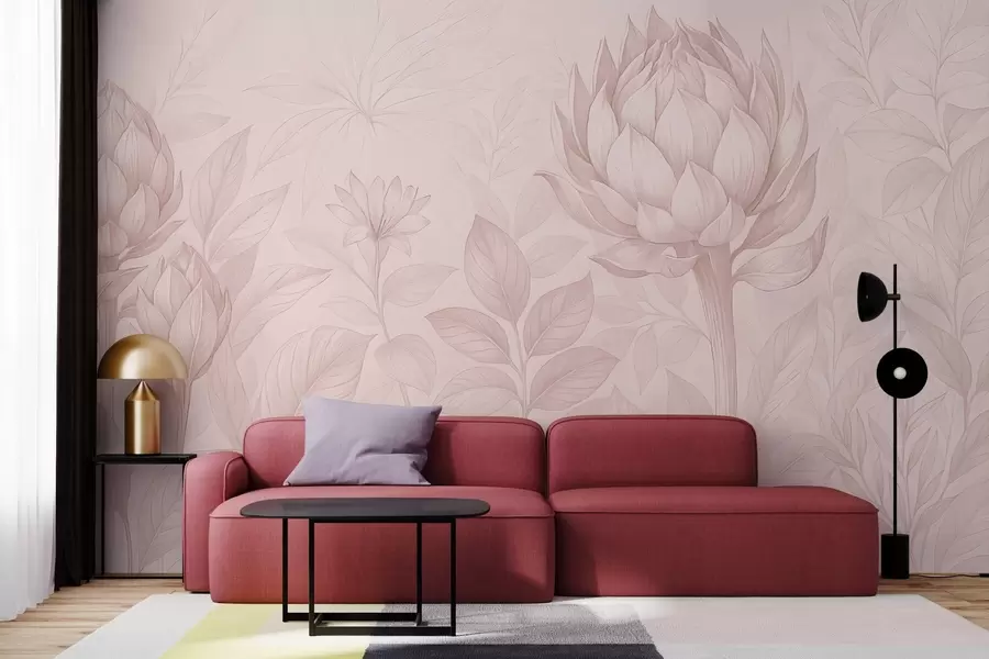 fototapet Un buchet delicat de diverse plante w03825v2