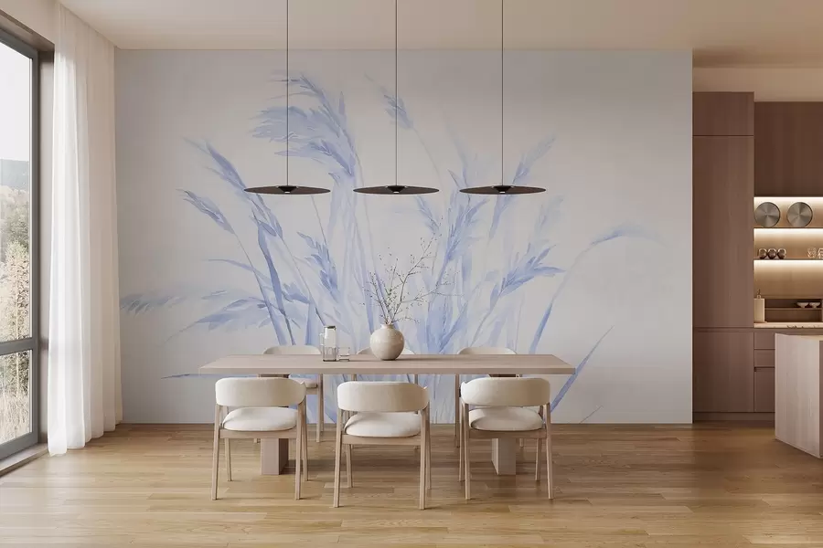 fototapet Urechi de grâu monocrome de epocă w09068v1