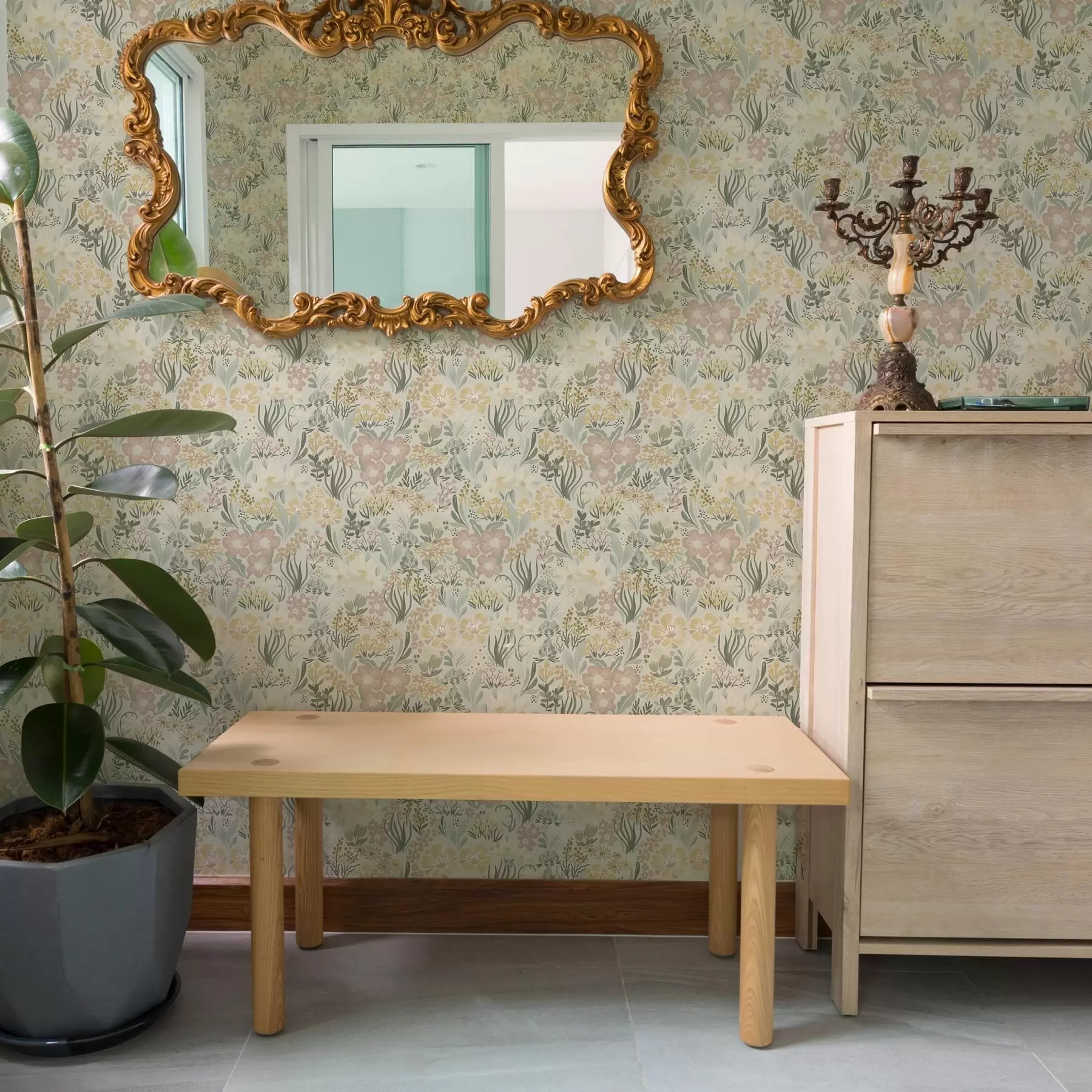 fototapet Imprimeu floral în paleta pastel a00154v1