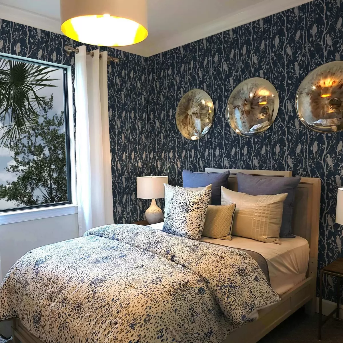 Wallpaper Păsări printre ramurile luminate de lună a00082v1