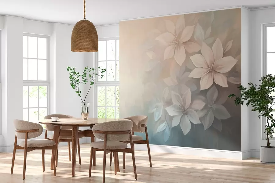 fototapet flori elegante în stilul picturii în ulei w03770