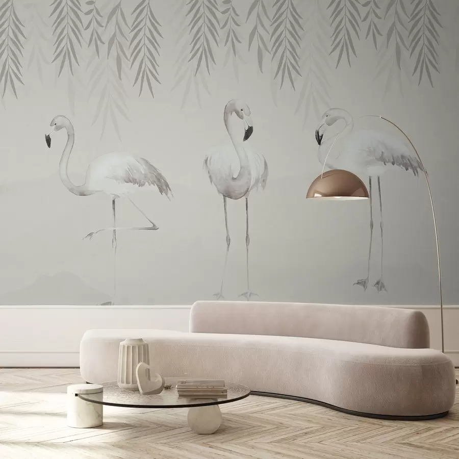 fototapet Trei flamingo w09168v2