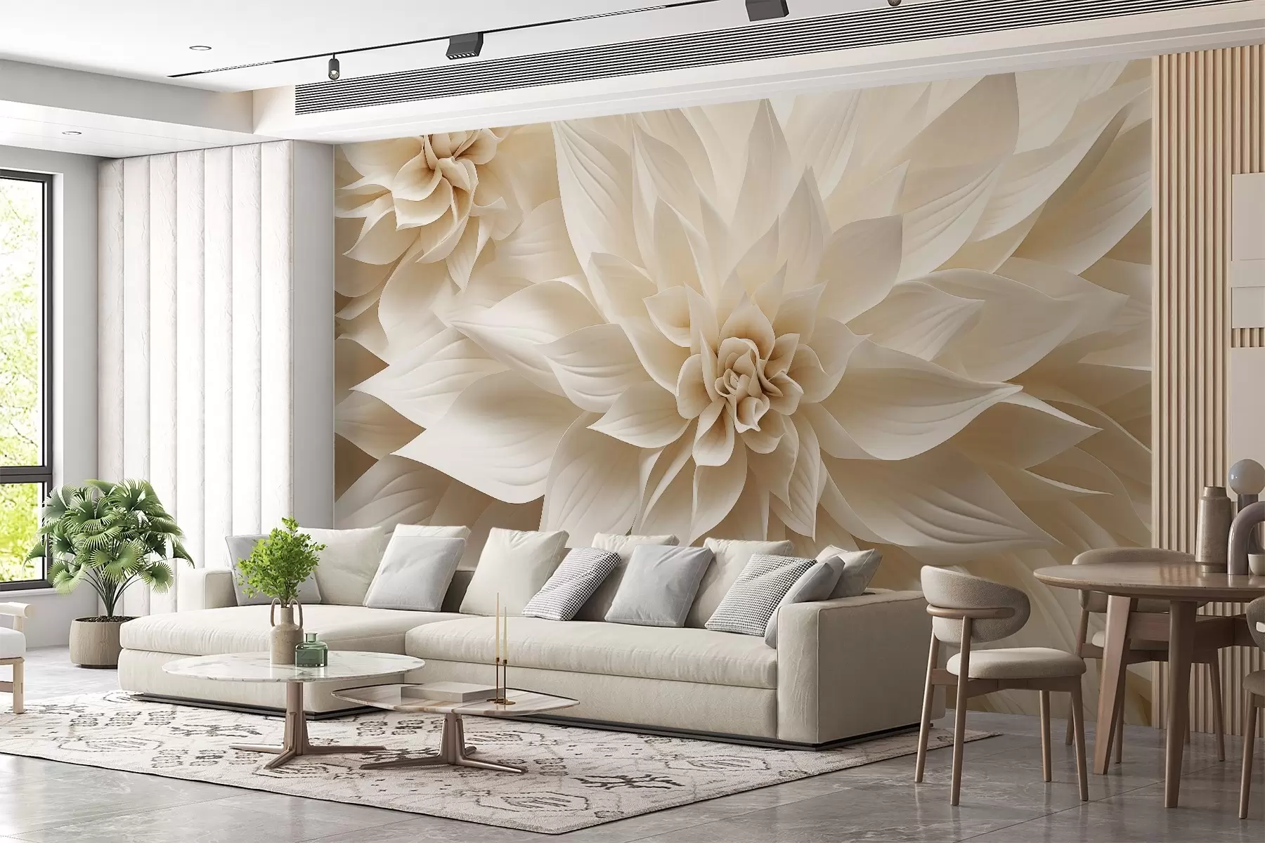 fototapet Flori volumetrice w09173
