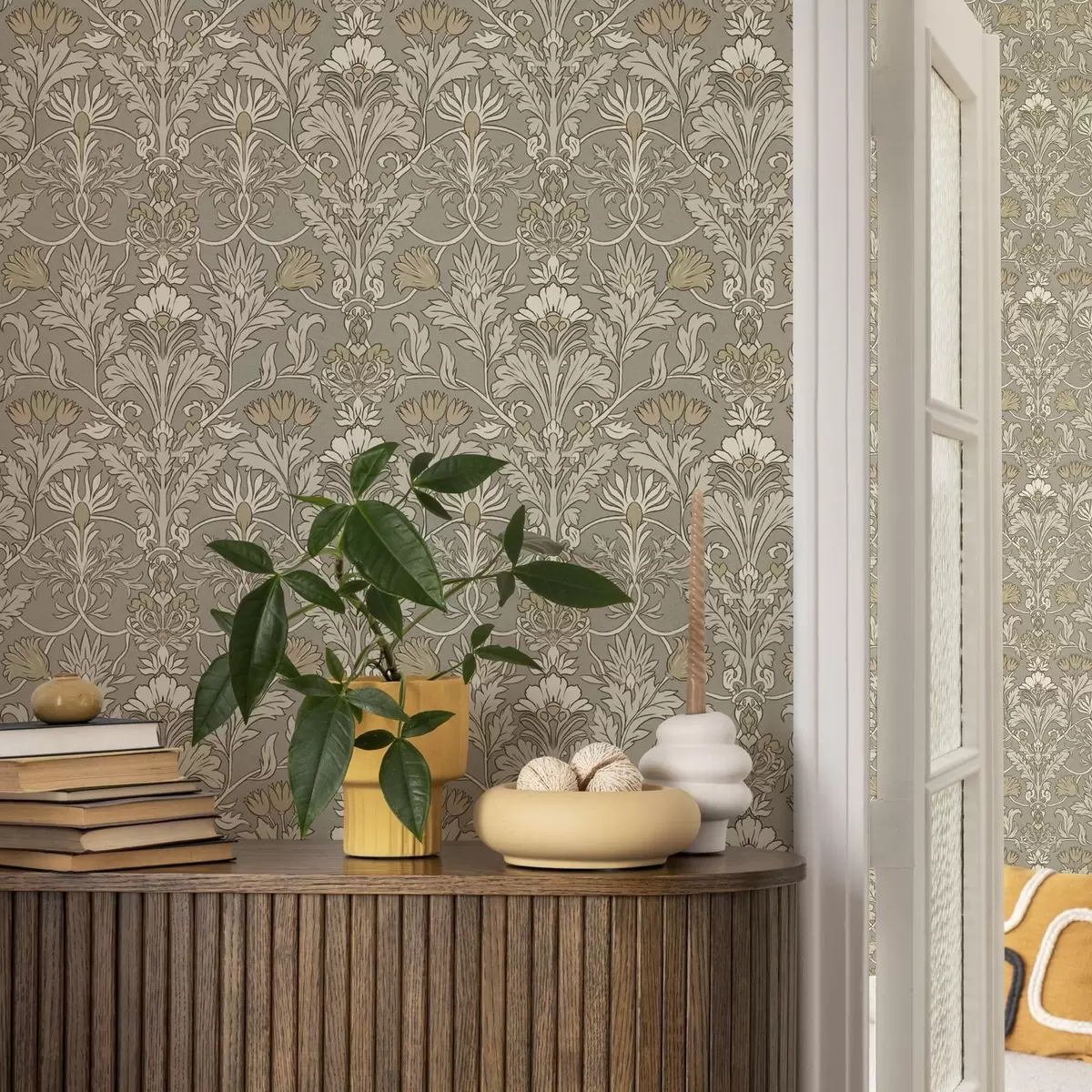 Wallpaper Ornament floral clasic în stilul lui William Morris a00171
