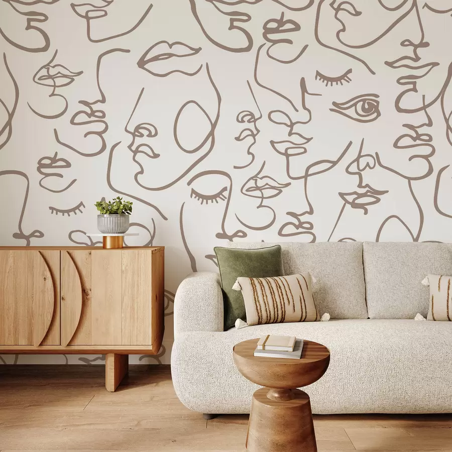 fototapet Fețe abstracte w04121v1