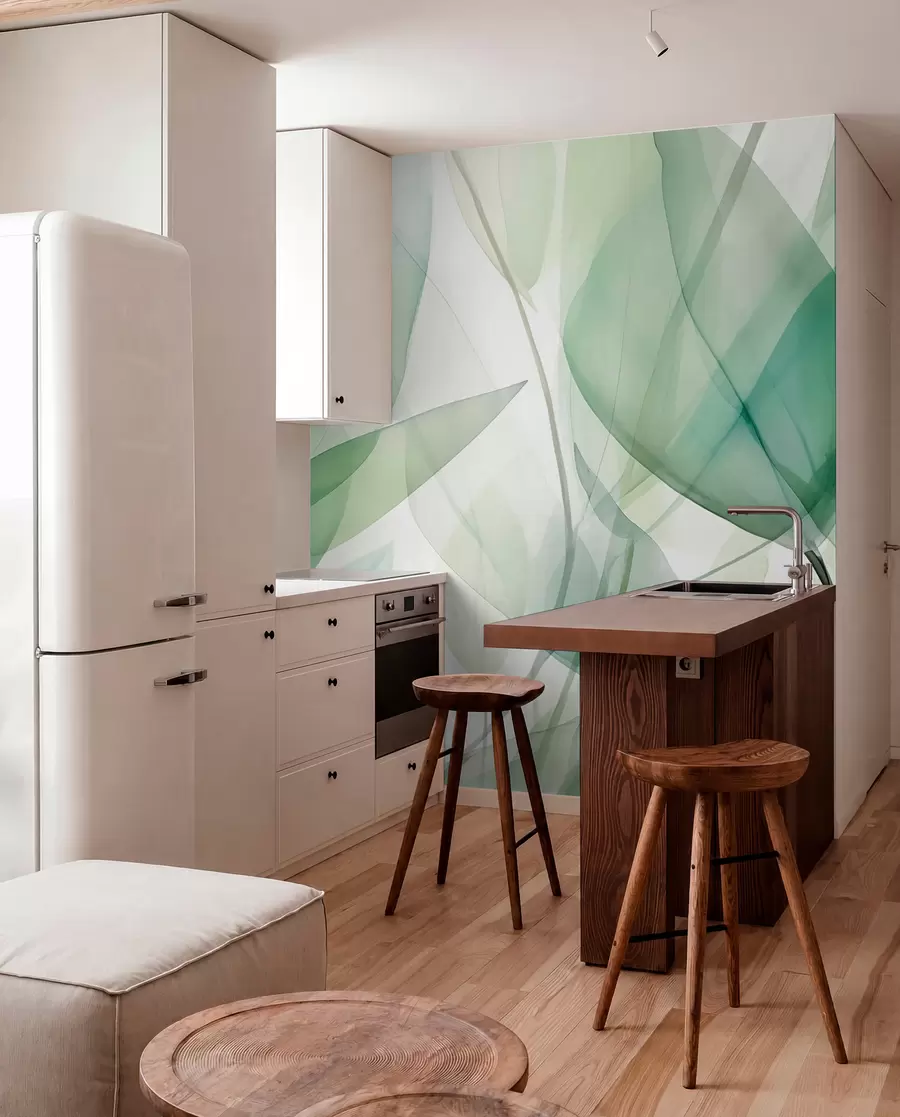 fototapet Venele transparente ale frunzelor w04145