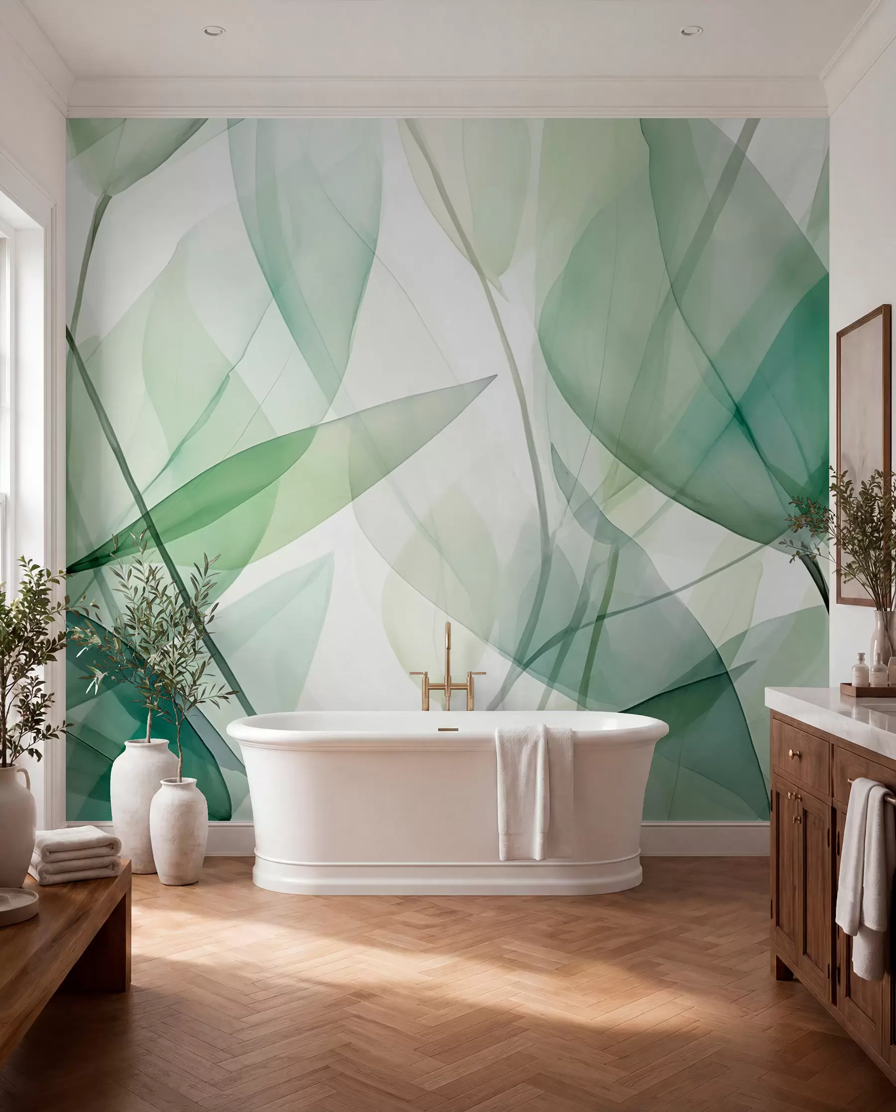 fototapet Venele transparente ale frunzelor w04145