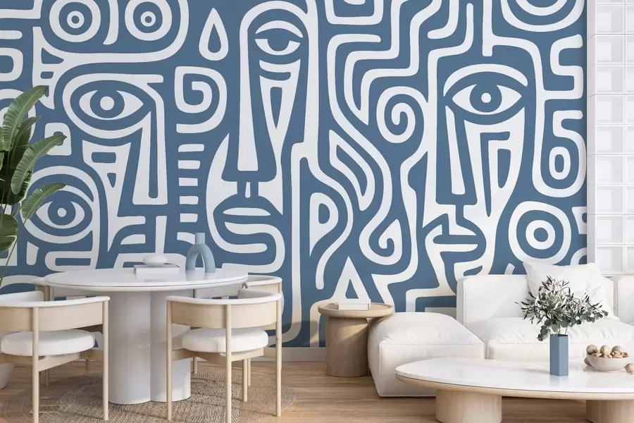 fototapet Detalii faciale stilizate w04186v1