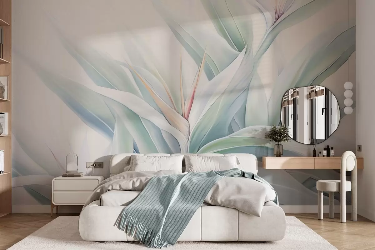 fototapet Strelitzia frunziș w04264