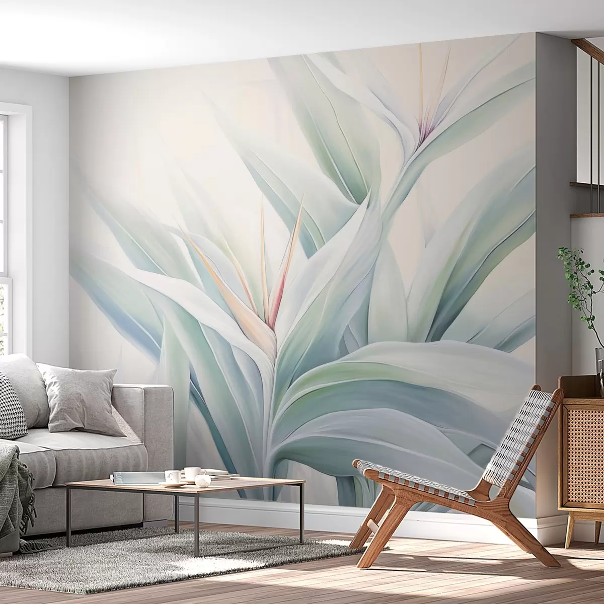fototapet Strelitzia frunziș w04264