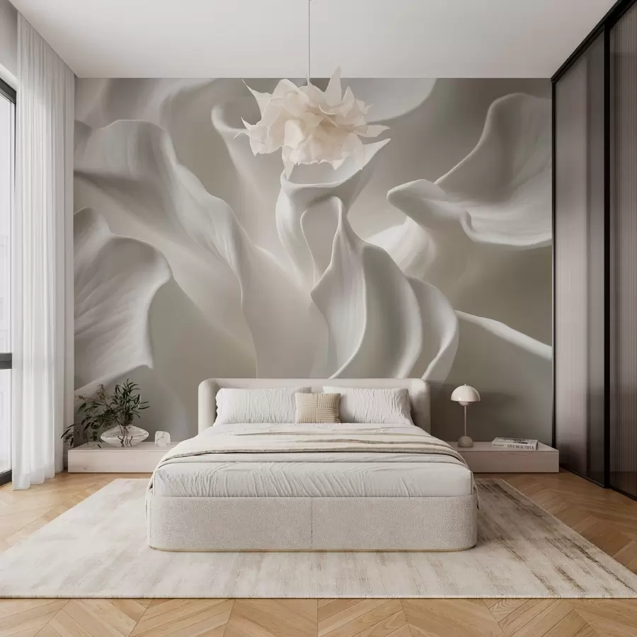 fototapet petale ondulate cu imitație de volum w04212