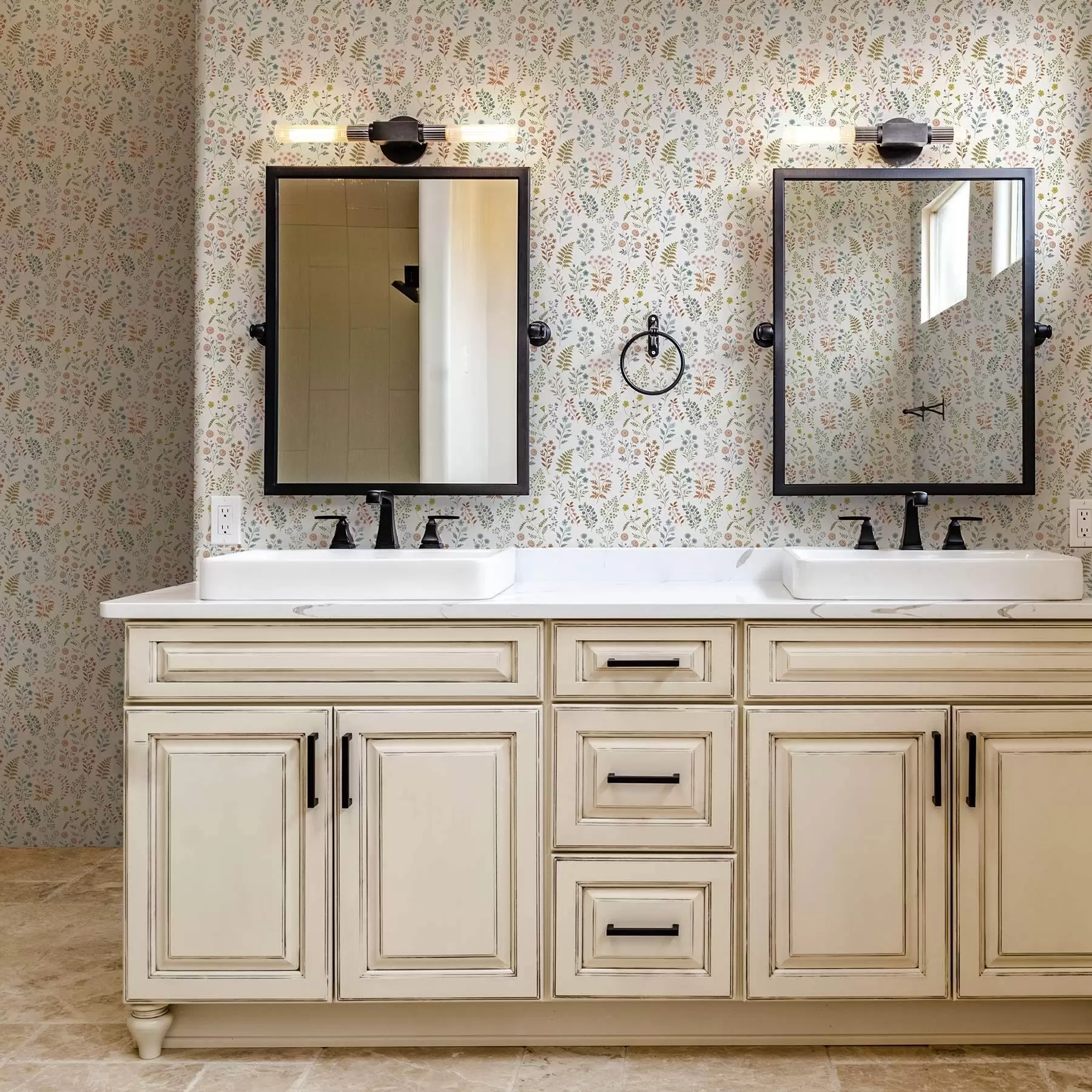 fototapet Plante colorate pe un fundal alb în carouri a00413