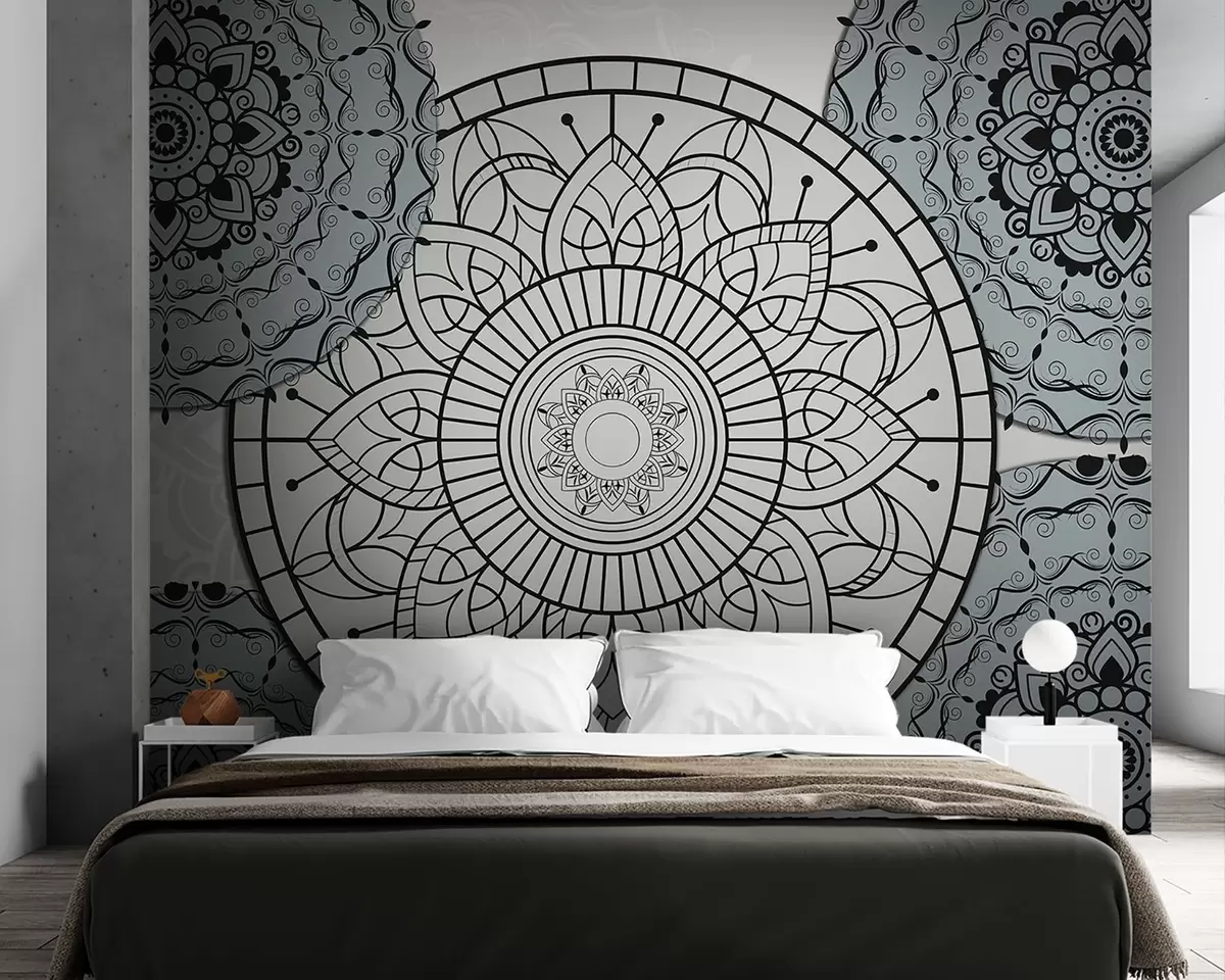 fototapet Mandala în tonuri deschise w09182