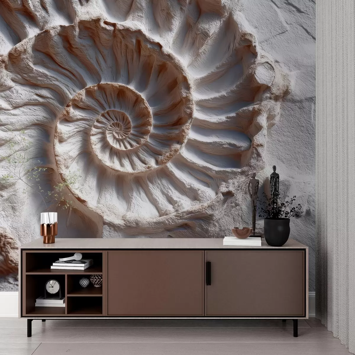 fototapet Ammonite print w04323