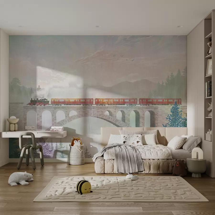 fototapet Tren, artă vopsea e vopsea u64350