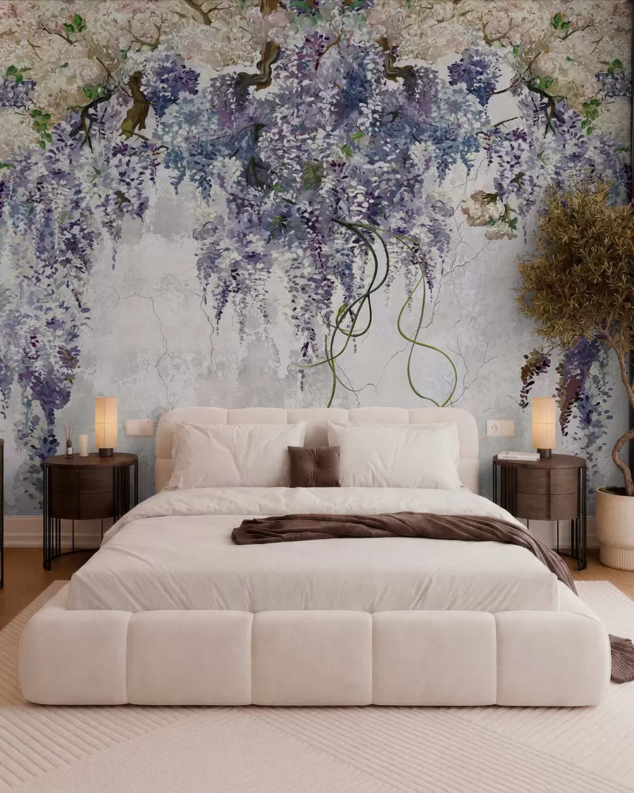 fototapet Ramuri de liliac Boho u71720