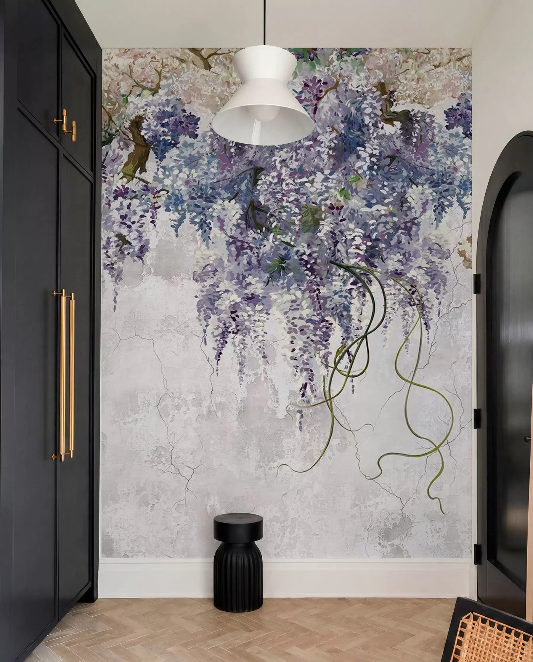 fototapet Ramuri de liliac Boho u71720