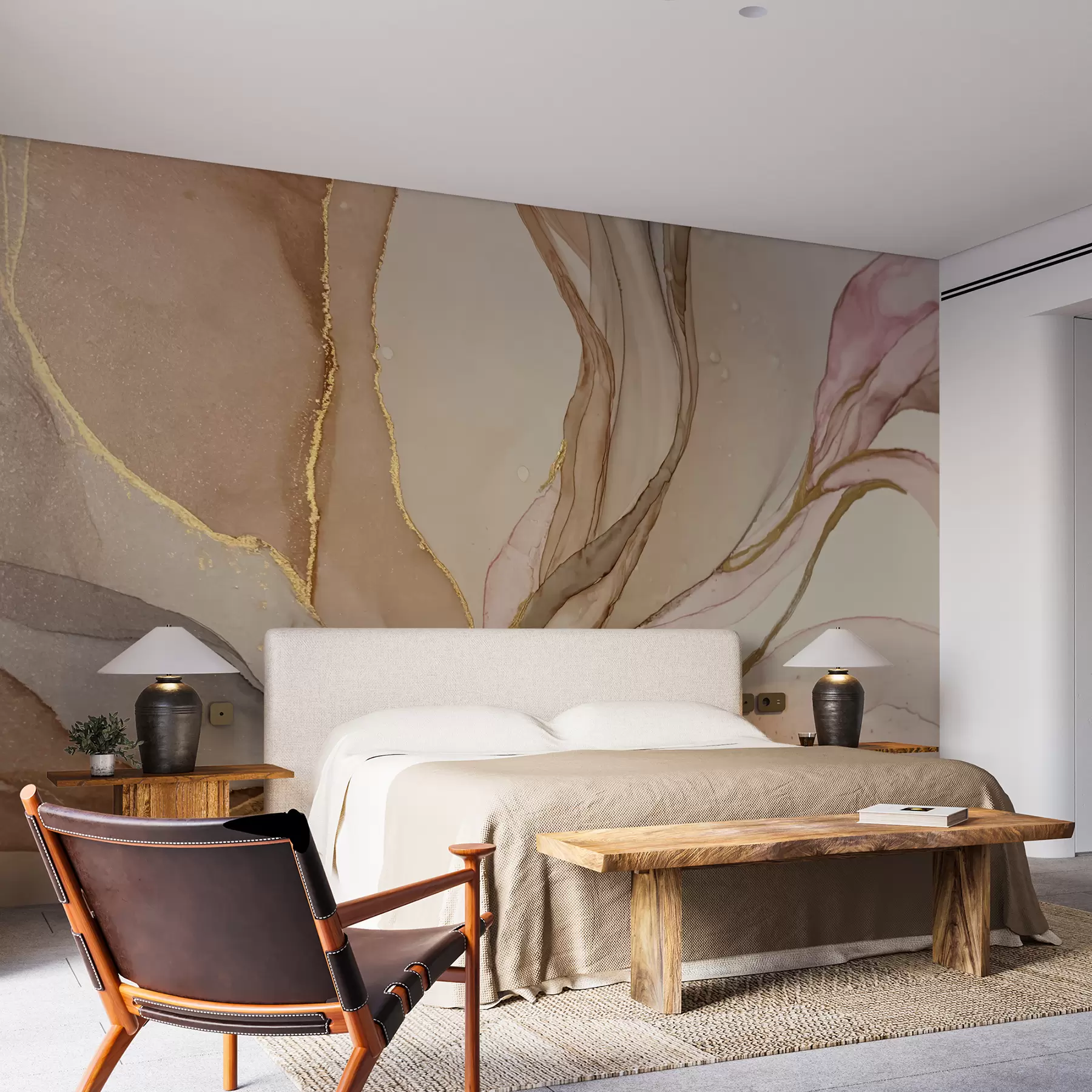 fototapet Vopsele lichide, efect de marmură u71828